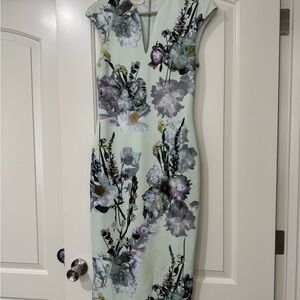Ted Baker Mint Floral Midi Dress